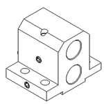 TA-X10-B25x2: TA-X10-B25x2: Takamaz Double Boring Bar Holder