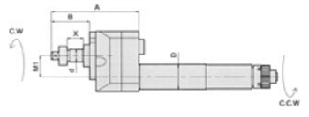 TADA25OF30127C: TADA25OF30127C : TAKAMAZ Axial Milling & Drilling Head/Offset