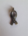 Charm Hope Ribbon Pewter