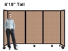 6'10" Ft Tall Portable Room Divider Partition on Wheels