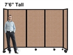 7Ft Tall Portable Room Divider Partition on Wheels