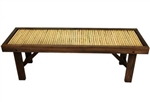 Japanese Bamboo Bench w/ Wood Frame