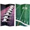 6 ft. Tall Double Sided Football Canvas Room Divider Screen