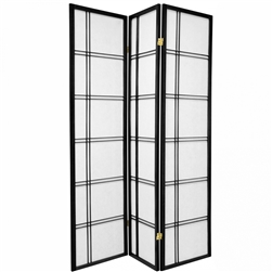 6 ft. Tall Double Cross Shoji Screen-(more panels & finishes)