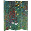 6 ft. Tall Double Sided Works of Klimt Room Divider - Tannenwald/Farm Garden 1