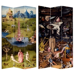 7 ft. Tall Double Sided Garden of Delights Canvas Room Divider Screen