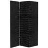 6 ft. Tall Double Sided Black Crocodile Print Canvas Room Divider