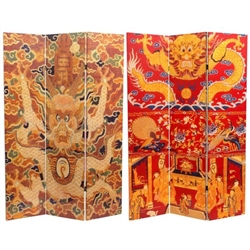 6 ft. Tall Dragon of the Red Chamber Double Sided Room Divider