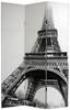 6 ft. Tall Double Sided Eiffel Tower Canvas Room Divider