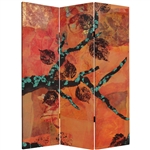 5 ft. Tall Rich Autumn Canvas Room Divider Screen