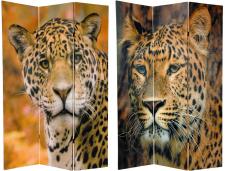 6 ft. Tall Double Sided Leopard Room Divider