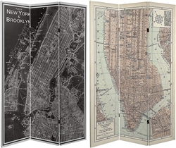 6 ft. Tall Double Sided Map of New York City