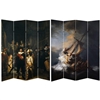 6 ft. Tall Double Sided Works of Rembrandt Canvas Room Divider Screen