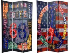 6 ft. Tall Double Sided Americana Room Divider