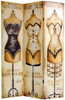 6 ft. Tall Double Sided Mannequin and Singer Canvas Room Divider