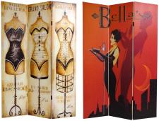 6 ft. Tall Double Sided Mannequin and Singer Canvas Room Divider