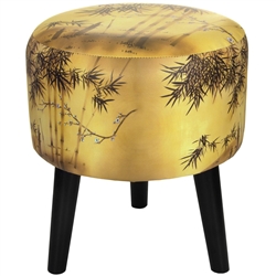 Gold Bamboo Stool