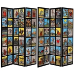 6 ft. Tall Double Sided Tarot Card Psychic Decor Room Divider Screen
