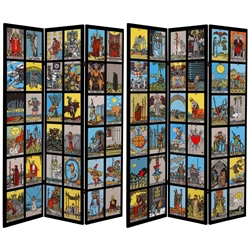 6 ft. Tall Double Sided Tarot Card Psychic Decor Room Divider Screen