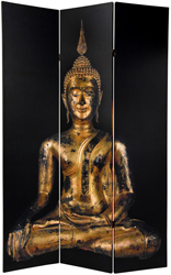 6 ft. Tall Double Sided Thai Buddha Room Divider