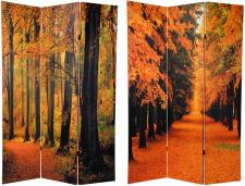 6 ft. Tall Double Sided Autumn Trees Room Divider