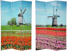 6 ft. Tall Double Sided Windmills Room Divider