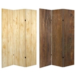 6 ft. Tall Double Sided Wood Grain Canvas Room Divider