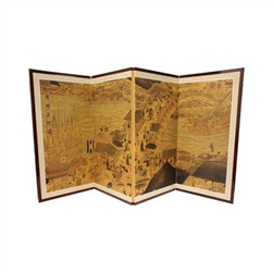 3ft  Ching Ming Festival Asian Decorative Folding Screen