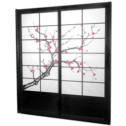 7 ft. Tall Cherry Blossom Shoji Sliding Door Kit