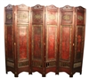 Decorative Vintage 6 Panel Asian Screen II