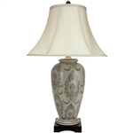 Asian/Oriental 29" Victorian Porcelain Vase Lamp