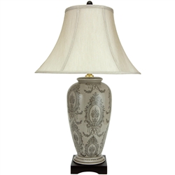 Asian/Oriental 29" Victorian Porcelain Vase Lamp