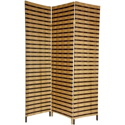 6 ft. Tall Two Tone Natural Fiber Room Divider Screen Partition (more panels available)