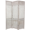 6ft Tall Distressed Open Latice Decorative Room Screen