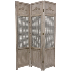 6ft Tall Room Divider in Anitique Style Open Mesh