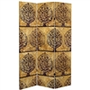 6 ft. Tall Gold Leaf Orchard Canvas Room Divider