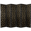 6 ft. Tall Feng Shui w/ Black Fabric Shoji Screen Room Divider