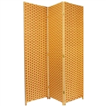 6 ft. Tall Two Tone Natural Fiber Room Divider Screen (more panels)