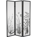 6ft Tall Bamboo Room Divider Folding Screen Partition