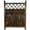 Asian Dark Stain Wood & Bamboo Garden Gate