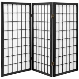 3 ft. Short Window Pane Folding Screen Divider (more panels & finishes)