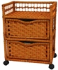 Natural Fiber Chest of Drawers on Wheels - Two Drawer with Top Display