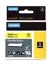 RHINO 1/2 YELLOW FLEX NYLON LABEL- 12MM