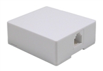 Surface Mount Jack; 6 Position 4 Conductor (6P4C) - White