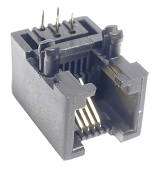 6P/4C PC Mount Modular Jack