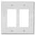 Eaton 2152W-BOX Wallplate, 4-1/2 in L, 4.56 in W, 2-Gang, Thermoset, White, High-Gloss
