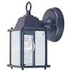 Boston Harbor AL1037-53L Outdoor Wall Lantern, 120 V, 60 W, A19 or CFL Lamp, Aluminum Fixture, Black