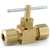 Anderson Metals 759106-04 Straight Needle Shut-Off Valve, 1/4 in Connection, Compression, Brass Body