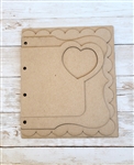 Chipboard Layered Heart