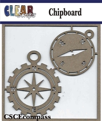 Compass Chipboard Embellishments